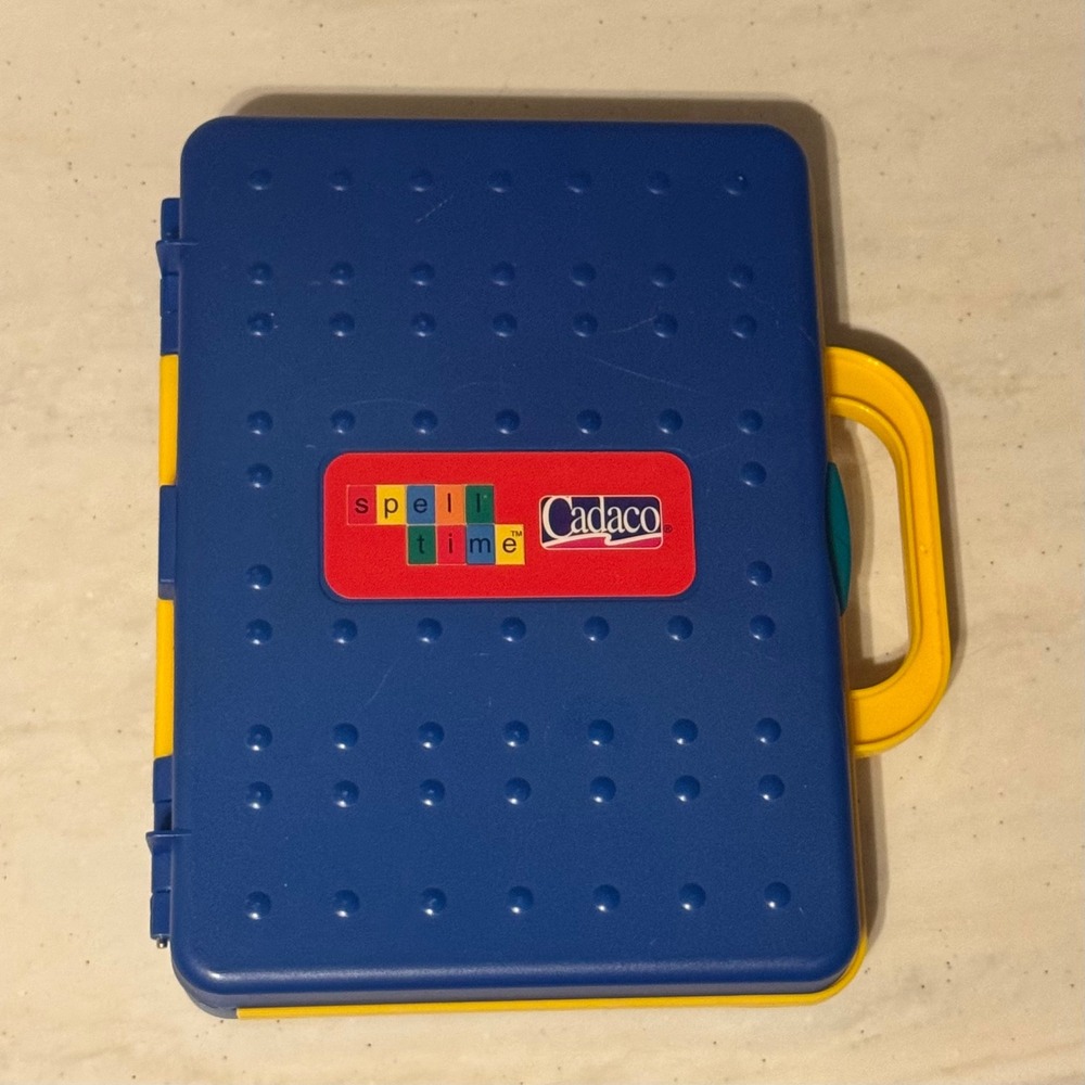 Cadaco Spell Time Vintage Educational Spelling Game Portable Case Alphabet Tiles